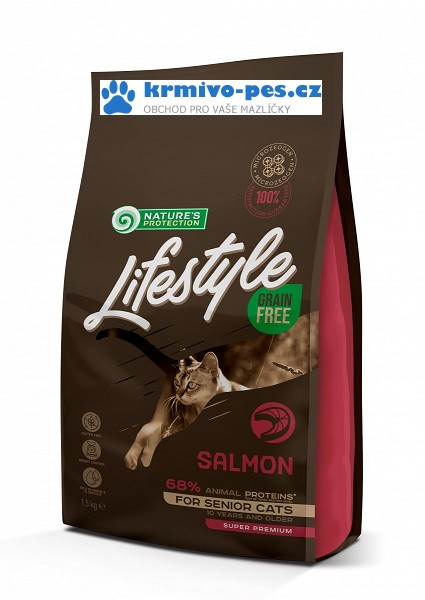 Nature's Protection Cat Dry LifeStyle GF Senior Salmon 7 kg