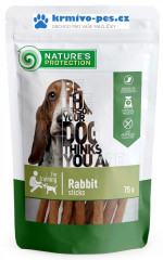 Nature's Protection Dog snack králičí tyčinky 75 g