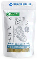 Nature's Protection Dog snack SC králičí uši s rybou 75 g