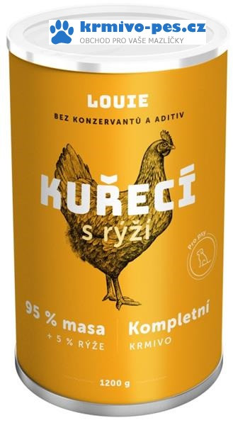 Louie konz. pro psy kuřecí s rýží 1200g