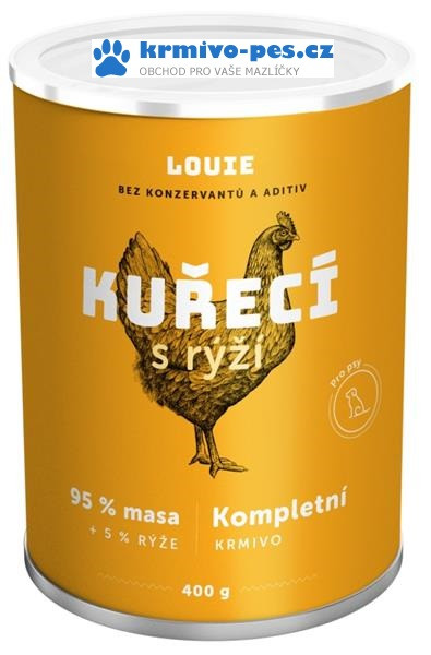 Louie konz. pro psy kuřecí s rýží 400g