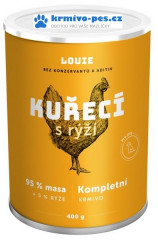 Louie konzerva pro psy kuřecí s rýží 400g