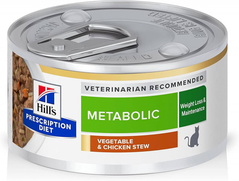Hill's Prescription Diet Feline Stew Metabalic konzerva kuře a zelenina 82g