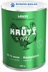 Louie konz. pro psy krůtí s rýží 400 g