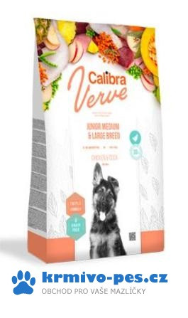 Calibra Dog Verve GF Junior M&L Chicken&Duck 12kg