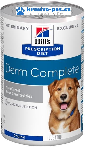 Hill's Prescription Diet Canine Derm Complete - konzerva 370 g