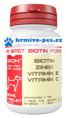 Giom pes Na srst Biotin FORTE 60 tbl+20% zdarma