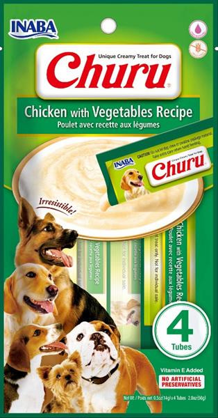 Inaba Churu dog snack kuře a zelenina 4x14 g