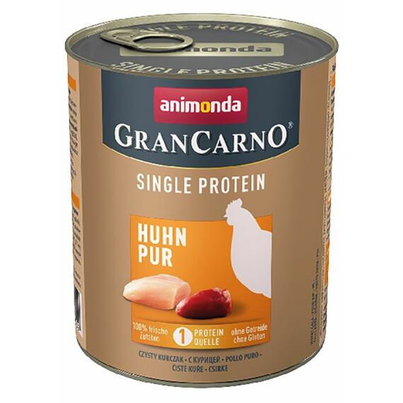 GRANCARNO Single Protein čisté kuřecí, konzerva pro psy 800g
