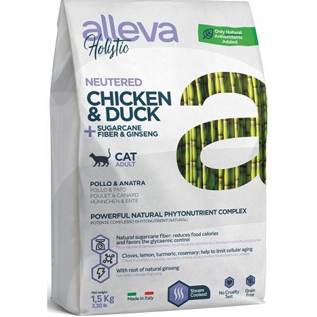 ALLEVA HOLISTIC Cat Dry Adult Neutered 1,5kg