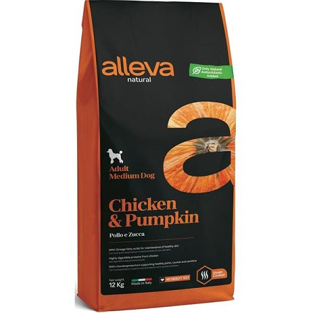 ALLEVA NATURAL Dog Dry Adult Chicken&Pumpkin Medium 2kg