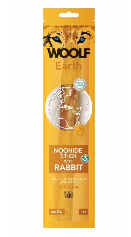 Woolf pochoutka Earth NOOHIDE XL Stick with Rabbit 85g