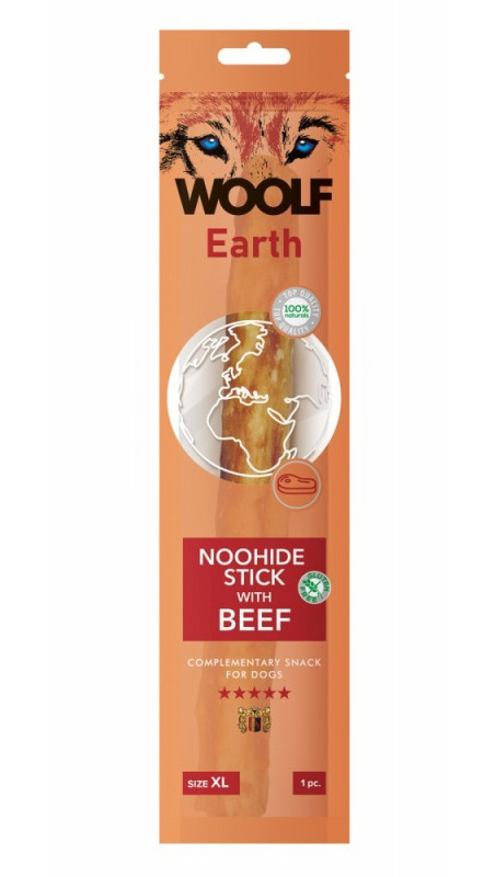 Woolf pochoutka Earth NOOHIDE XL Stick with Beef 85g