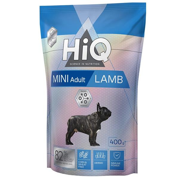 HiQ Dog Dry Adult Mini Lamb 400 g