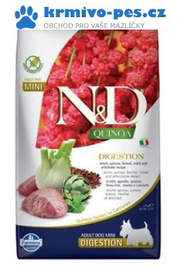 N&D Quinoa DOG Digestion Lamb & Fennel Mini 800g