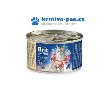 Brit Premium Cat by Nature konz Chicken&Beef 200g