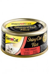 Gimpet kočka konzerva ShinyCat filet tuňák s lososem 70g