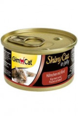 Gimpet kočka konzerva ShinyCat filet kuře s hovězím 70g