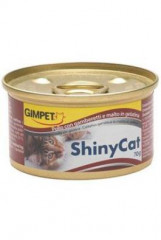 Gimpet kočka konzerva ShinyCat kuře+kreveta 70g