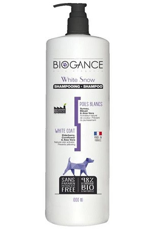 Biogance šampon White snow pro bílou světlou srst 1000 ml