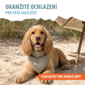 CoolPets chladící šátek Beige vel. S/45x20cm
