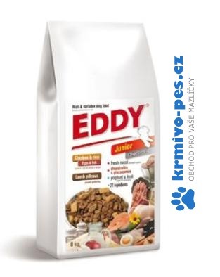 EDDY Junior Large Breed polštářky s jehněčím 8kg
