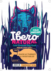 Ibero COLD PRESSED dog adult MEDIUM/LARGE DUCK 12kg + 3kg zdarma