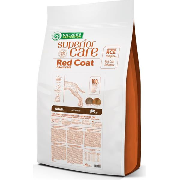 Nature's Protection Superior Care Dog Dry Red Coat Adult Grain Free Salmon 4kg