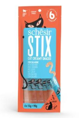 Schesir Cat pochoutka Stix Liquid Snack losos 6x15g