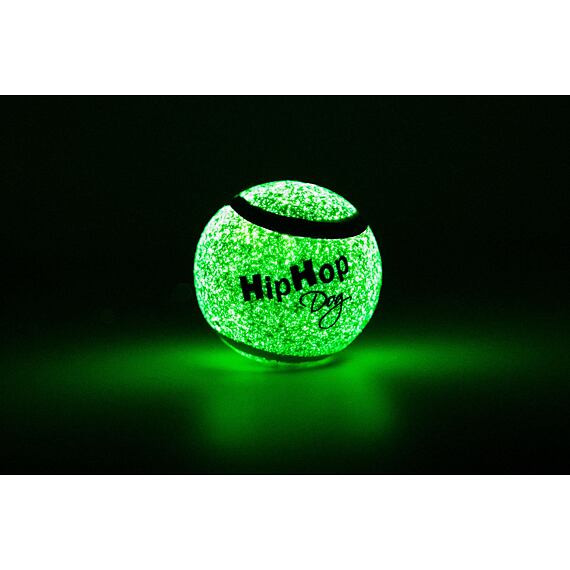 Neonový ve tmě svítící tenisový míč pískací 5 cm (3 ks/bal) HIPHOP DOG