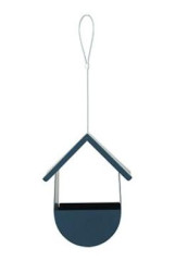 Krmítko venkovní BUDKA na semena kov modrá Zolux
