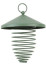 Krmítko venkovní SPIRAL na lojové koule kov zelená 11cm Zolux