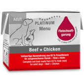 Platinum Dog Menu Beef + Chicken 90g