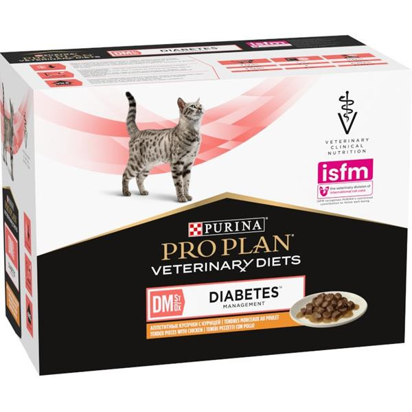 Purina PPVD Feline - DM Diabetes Manag.Chicken kapsička 10x85 g