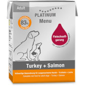 Platinum Dog Menu Turkey + Salmon 375g