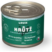 Louie konzerva pro psy krůtí, brusinky,prebiotika 200g