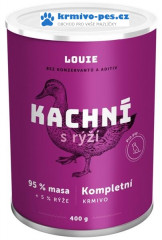 Louie konzerva pro psy kachní s rýží 200g