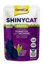 Gimcat ShinyCat kapsa tuňák s lososem ve vývaru 70g