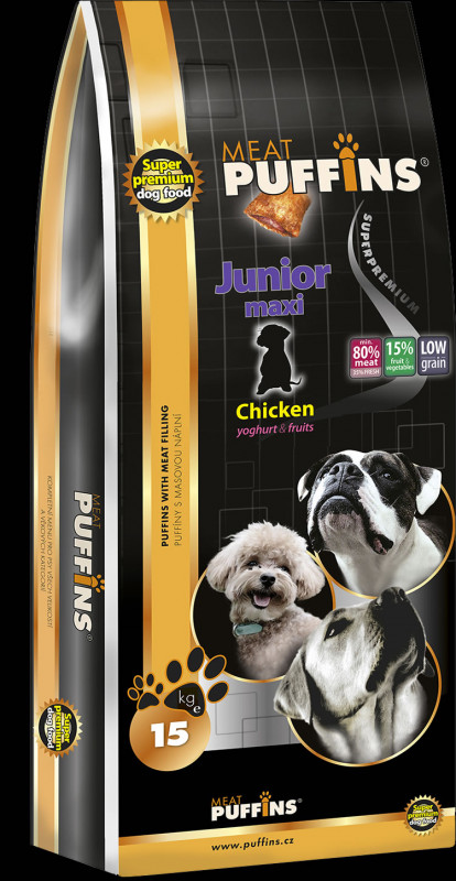 Puffins Junior Maxi Chicken, yoghurt and fruit 15 kg