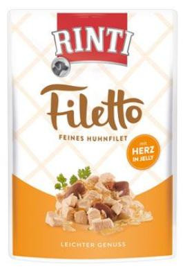 RINTI Filetto kuře & kuřecí srdce v želé 100 g