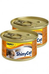 Gimpet kočka konzervy ShinyCat kuře+papája 2x70g