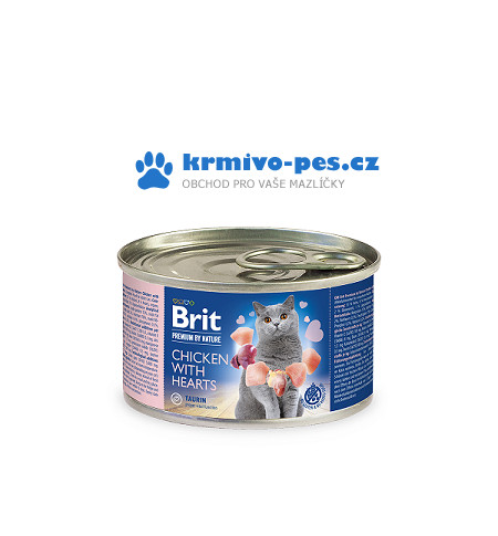Brit Premium Cat by Nature konzerva Chicken&Hearts 200g