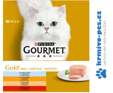 Gourmet Gold Mltp konz. kočka paštiky 8x85g