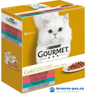 Gourmet Gold Multipack konzerv kočka kousky ve šť.zeleniny 8x85g