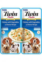Churu Dog Twin Packs Chicken & Vegetables & Cheese in Broth 80g