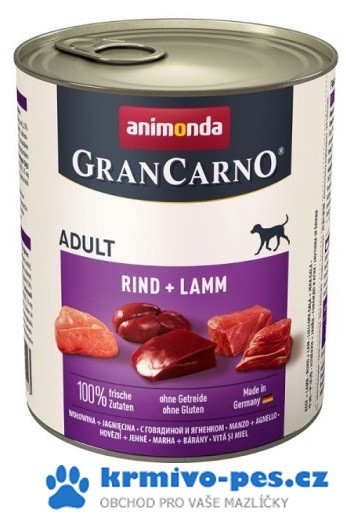 GRANCARNO Adult - hovězí, jehněčí 800g