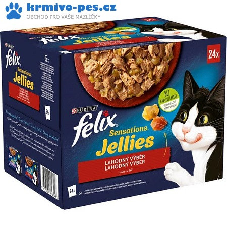Felix cat Sens.Jellies v želé 24 x 85 g