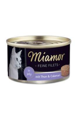 Miamor Cat Filet konzerva tuňák+kalamáry v želé 100g