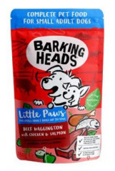 BARKING HEADS Litt.Paws Beef+Chicken+Salmon kapsička 150g