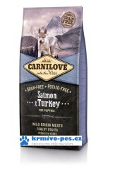 Brit Carnilove Dog Salmon & Turkey for Puppies 12 kg + dentální pamlsek + doprava zdarma
